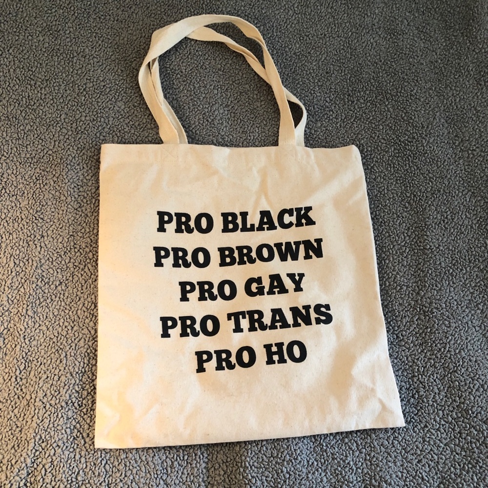 Pro-Ho Radical Feminist Canvas Tote Bag - NWOT